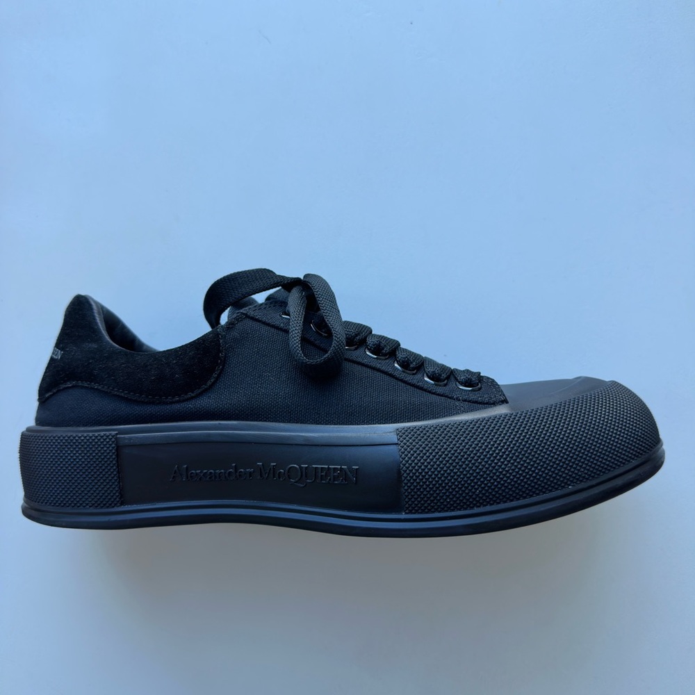 Black Alexander McQueen worn once. Mint condition.